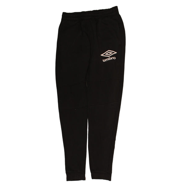 Umbro 90's Elasticated Waistband Drawstrings Joggers / Sweatpants Small Black