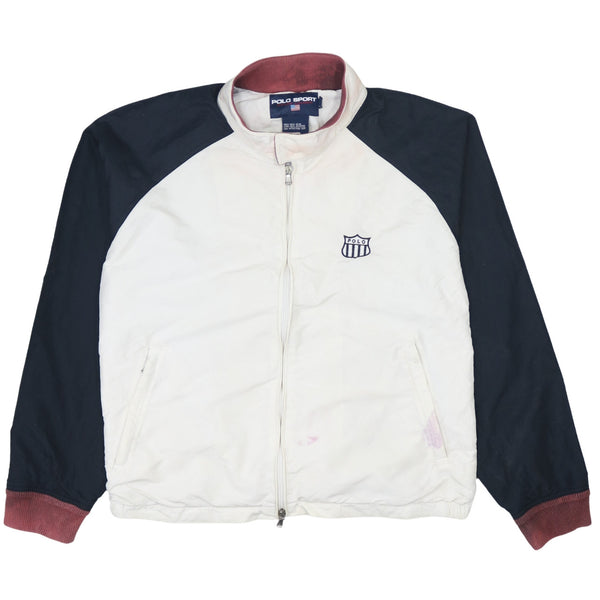 Polo Sport 90's XL White Lightweight Full Zip Windbreaker