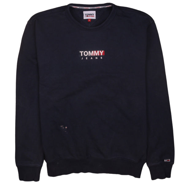 Tommy Jeans 90's Spellout Crew Neck Sweatshirt Medium Navy Blue