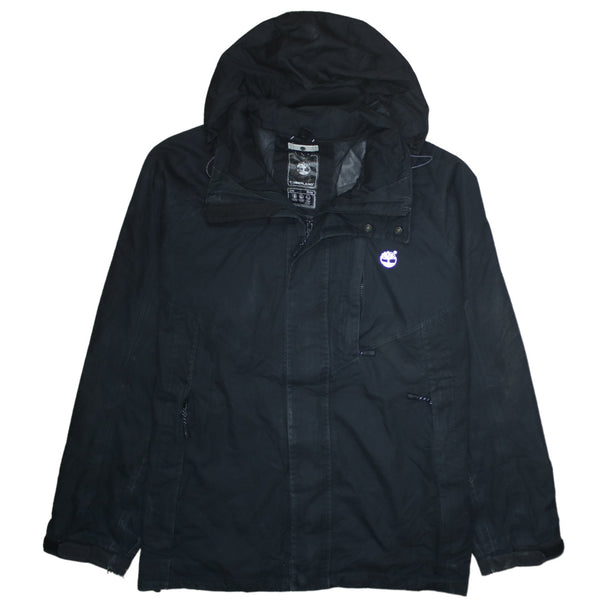 Timberland 90's Hooded Full Zip Up Windbreaker XLarge Black