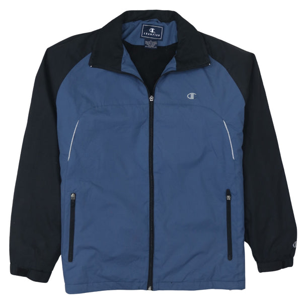 Champion 90's Lightweight Full Zip Up Windbreaker Medium Navy Blue