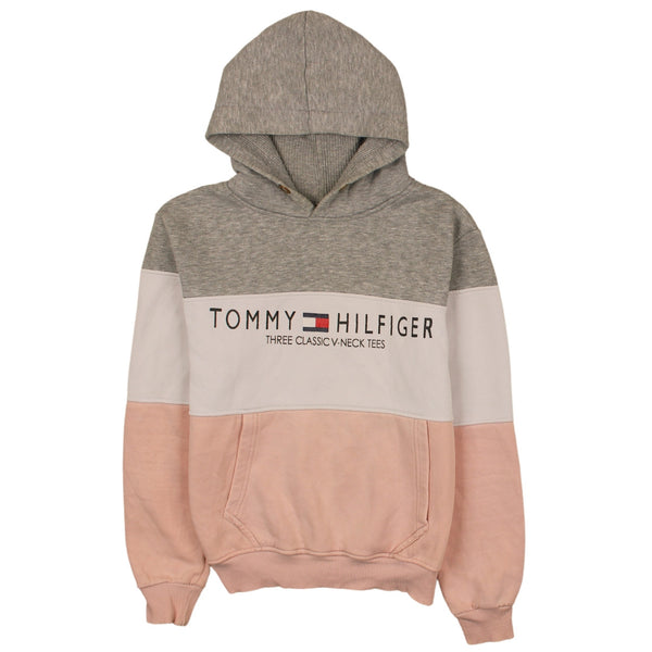 Tommy Hilfiger 90's Spellout Hoodie Large Grey