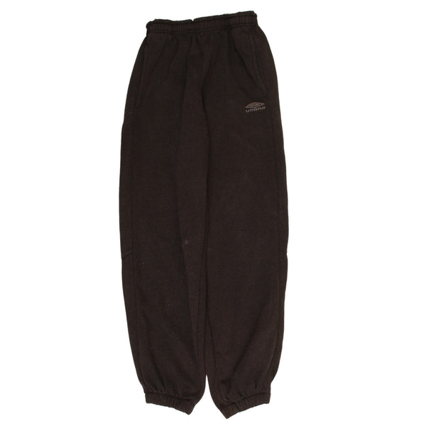 Umbro 90's Elasticated Waistband Drawstrings Joggers / Sweatpants Small Black