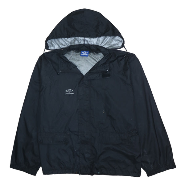 Umbro 90's Men's XXLarge Hooded Black Windbreaker Jacket