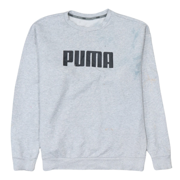 Puma 90's Spellout Crew Neck Sweatshirt Small  Grey