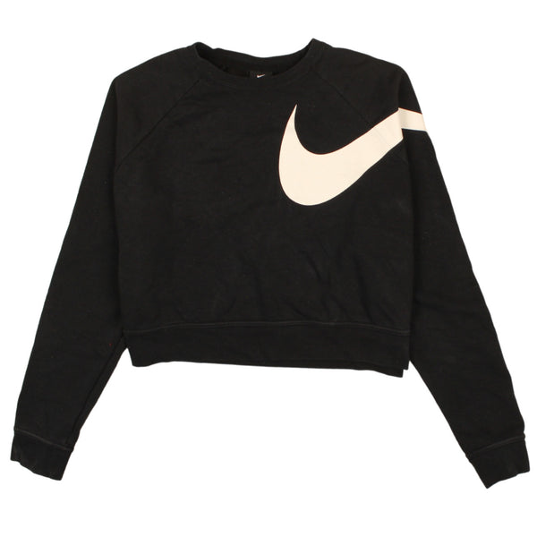 Nike 90's Crop Crew Neck Sweatshirt Medium Black