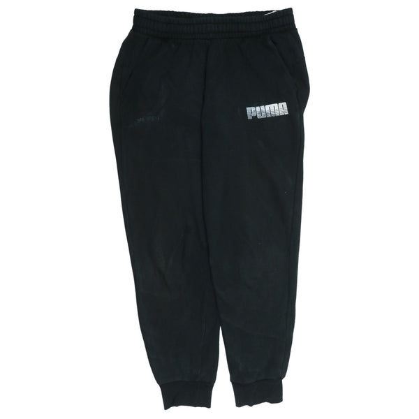 Puma 90's Elasticated Waistband Drawstrings Joggers / Sweatpants Medium Black