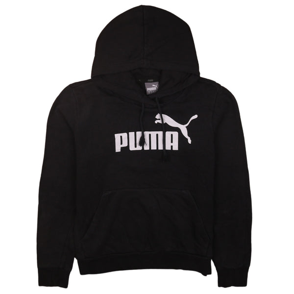 Puma 90's Spellout Pullover Hoodie Small Black