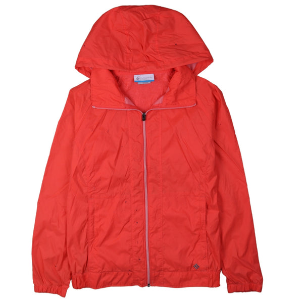 Columbia 90's Hooded Full Zip Up Windbreaker Medium Orange