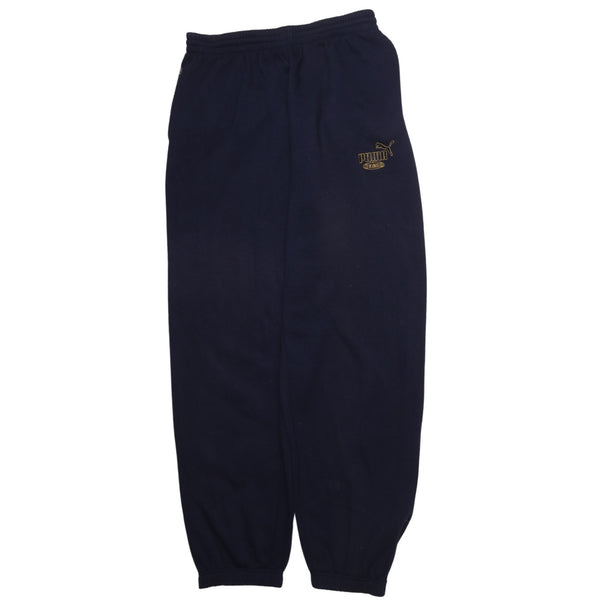 Puma 90's Elasticated Waistband Drawstrings Joggers / Sweatpants Medium Navy Blue