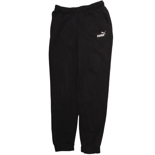 Puma 90's Elasticated Waistband Drawstrings Joggers / Sweatpants Medium Black