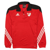 Adidas 90's Sportswear Quater Zip Sweatshirt Small Red