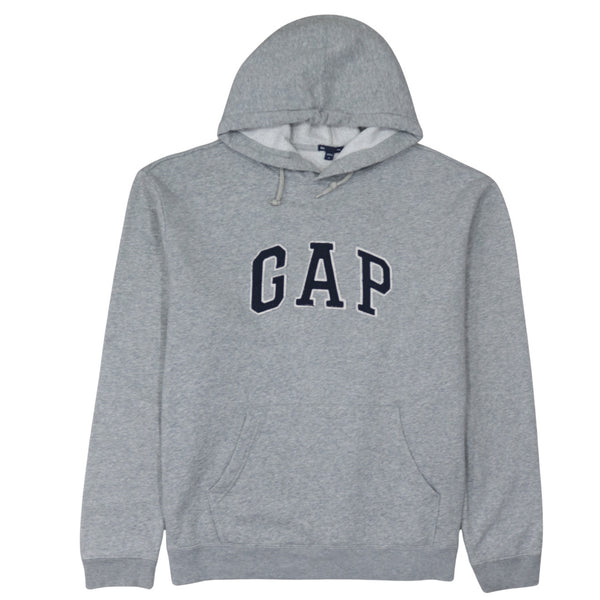 Gap 90's Spellout Pullover Hoodie XLarge Grey