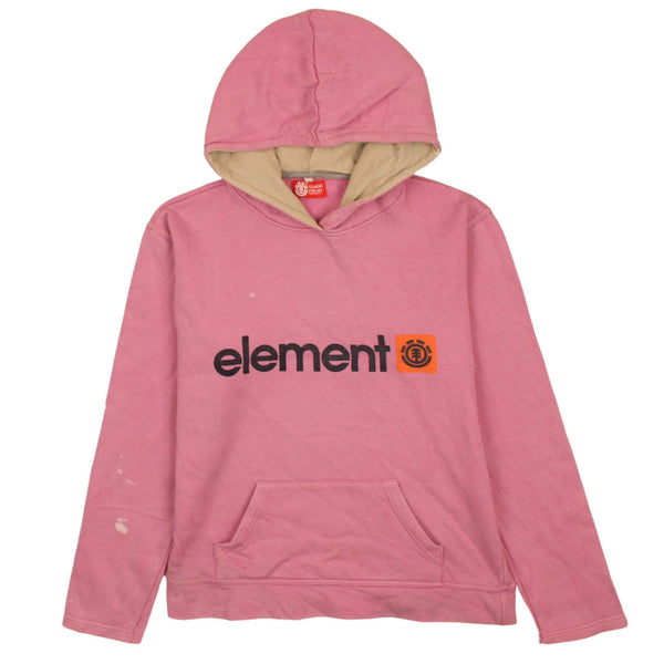 Element 90's Spellout Pullover Hoodie Medium (missing sizing label) Pink