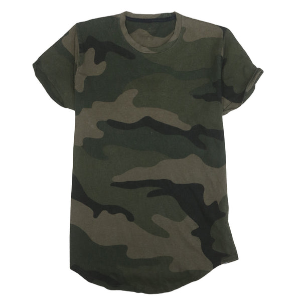 Hollister 90's Plain Crew Neck T Shirt Medium  Khaki Green