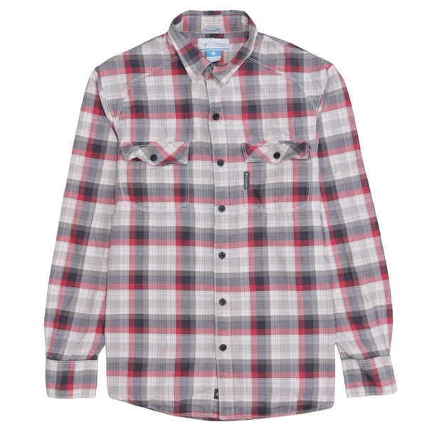 Columbia 90's Long Sleeve Button Up Shirt Medium Red