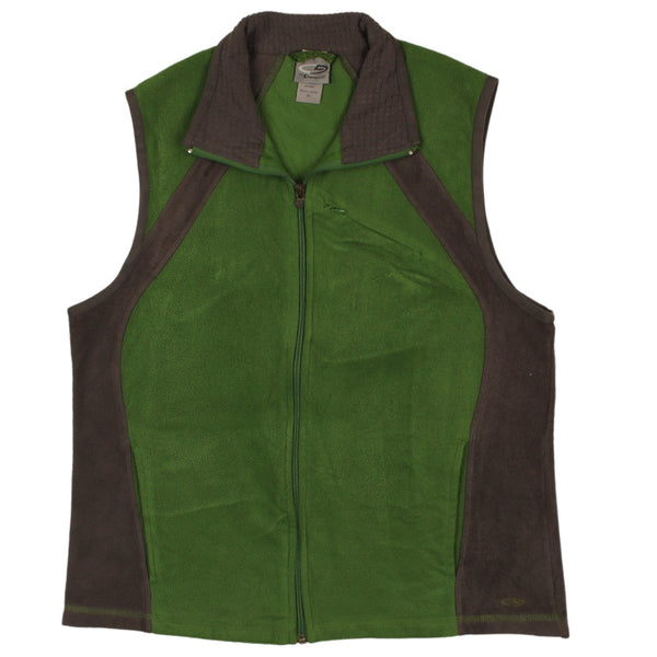 Champion 90's Vest Sleeveless Full Zip Up Gilet Medium Green