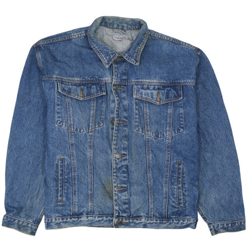 Union Co Blue Denim Jacket Men's XLarge Button Front Chest Pockets Casual Outerwear