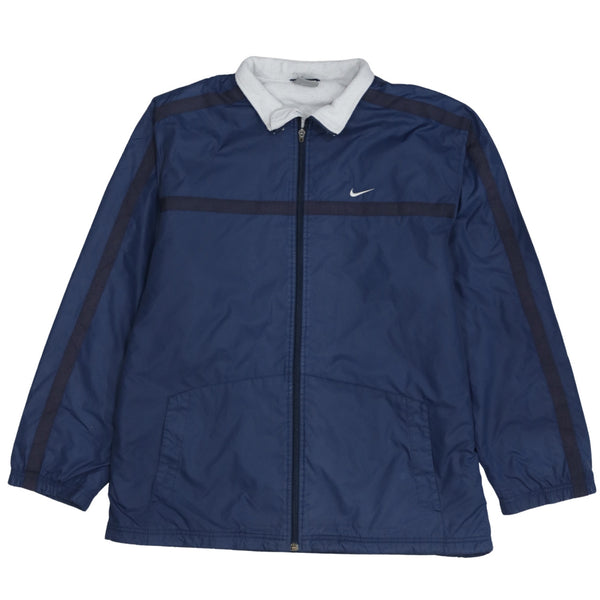 Nike 90's Swoosh Full Zip Up Windbreaker XLarge Navy Blue