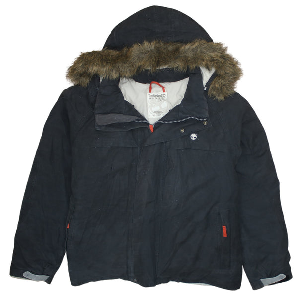 Timberland 90's Heavyweight Full Zip Up Parka XLarge Black
