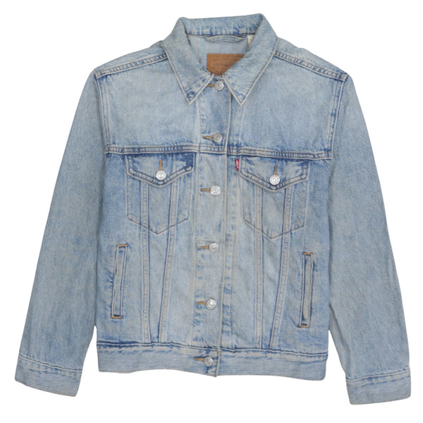 Levi's 90's Plain Button Up Denim Jacket Small Blue