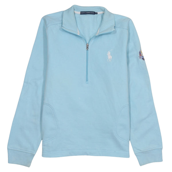 Polo Ralph Lauren 90's Lightweight Half Zip Sweatshirt XLarge Blue