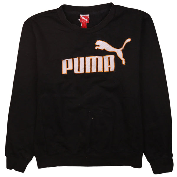 Puma 90's Spellout Crew Neck Sweatshirt Medium Black