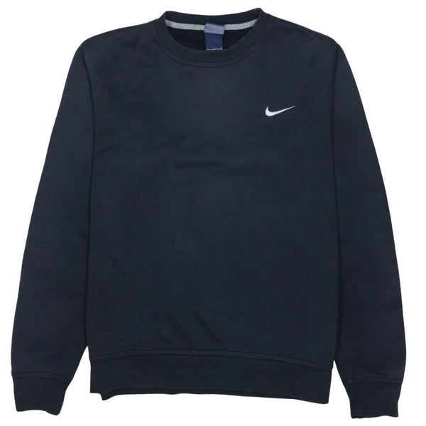 Nike 90's Swoosh Crew Neck Sweatshirt Large Navy Blue
