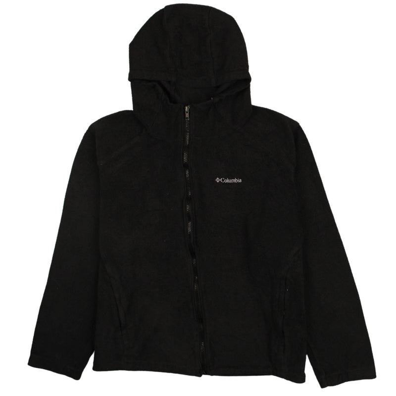 Columbia 90's Hooded Full Zip Up Fleece Jumper XLarge Black