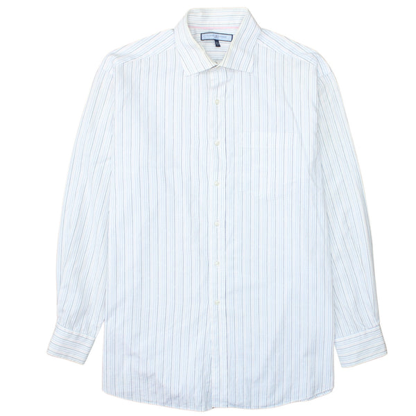 Tommy Hilfiger 90's Long Sleeve Button Up Shirt Large Beige Cream