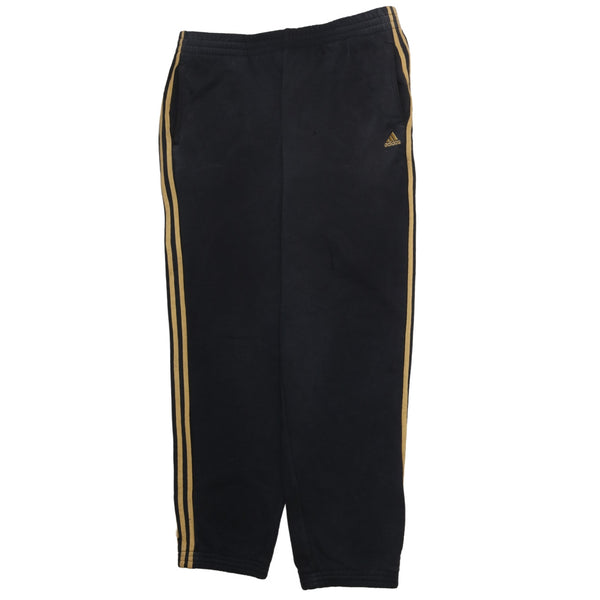 Adidas 90's Elasticated Waistband Drawstrings Joggers / Sweatpants Large Black