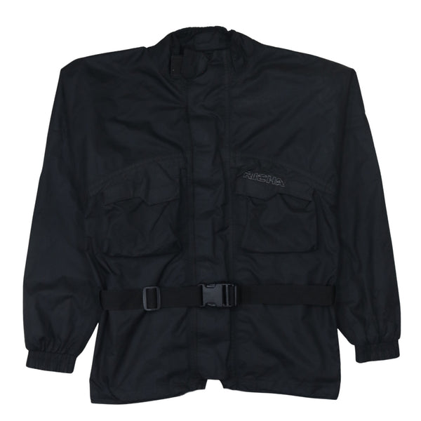 Retro 90's Lightweight Full Zip Up Windbreaker XSmall Black