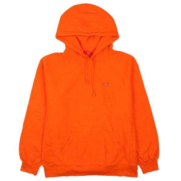 Supreme 90's Drawstring Pockets Pullover Heavyweight Hoodie Large Orange