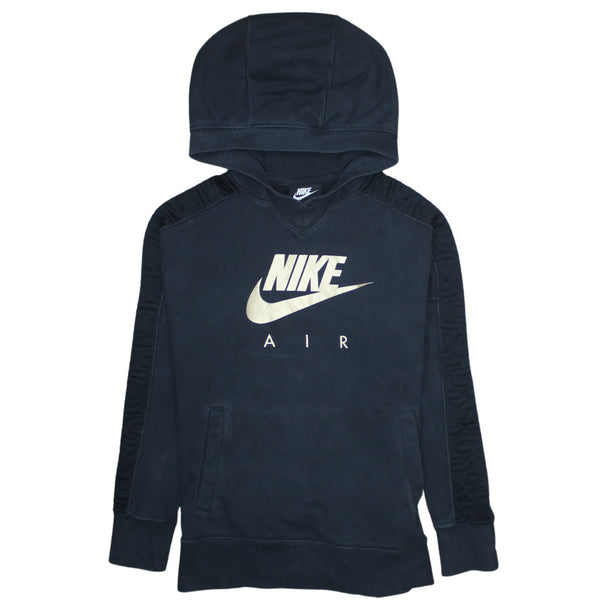 Nike 90's Center Middle Swoosh Pullover Hoodie Medium Black