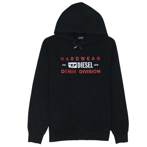 Diesel 90's Spellout Pullover Hoodie XLarge Black