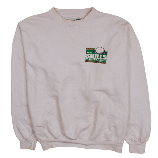 Gear 90's Spellout Crew Neck Sweatshirt Large White