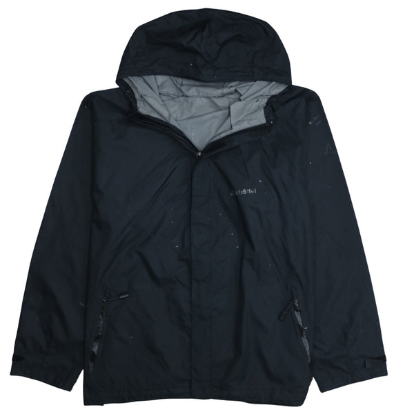 Vintage 90's Black Hooded Full Zip Windbreaker XXLarge