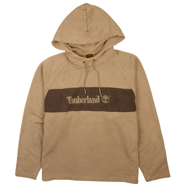 Timberland 90's Spellout Pullover Hoodie XLarge Beige Cream