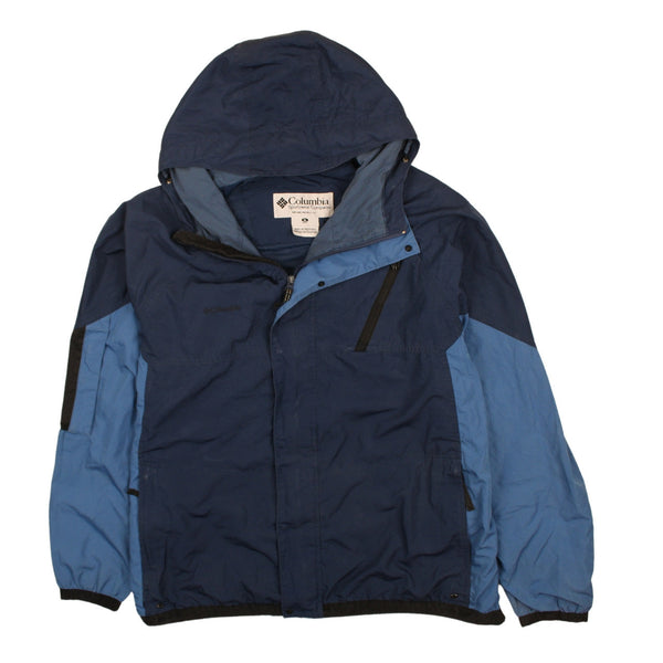 Columbia 90's Men's XL Navy Hooded Full Zip Windbreaker Jacket
