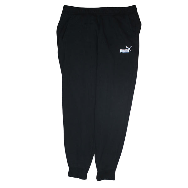 Puma Black Joggers Men’s XLarge Printed Logo Elastic Waist Cuffed Hem Sweatpants