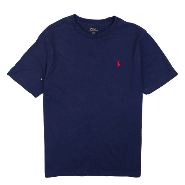 Polo Ralph Lauren 90's Short Sleeves Crew Neck T Shirt Large Navy Blue