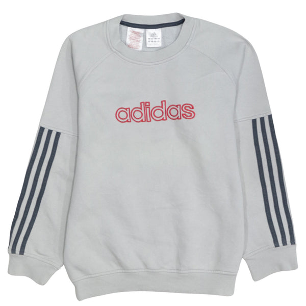 Adidas 90's Spellout Crew Neck Sweatshirt Medium Grey