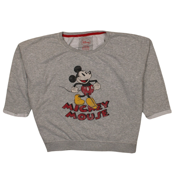 Disney 90's Micky Mouse Crew Neck Sweatshirt XXLarge (missing sizing label) Grey