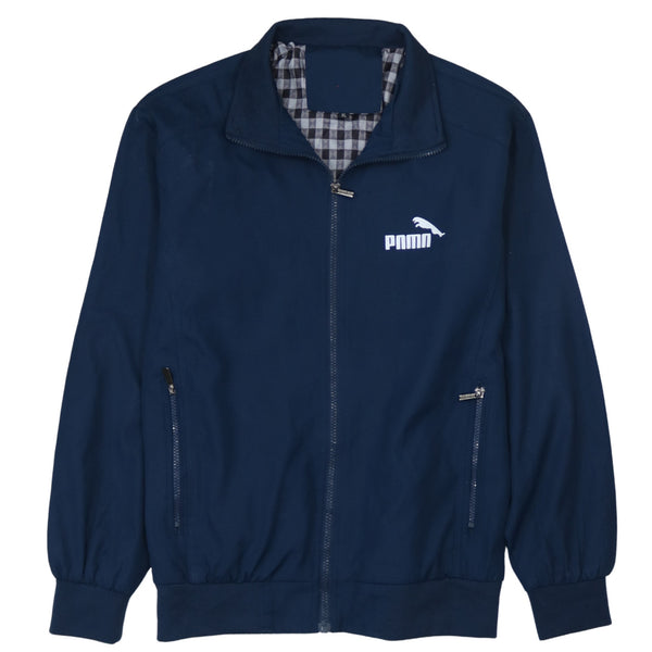 Puma 90's Lightweight Full Zip Up Windbreaker Small  Navy Blue