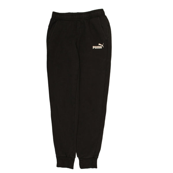 Puma 90's Elasticated Waistband Drawstrings Joggers / Sweatpants Medium Black