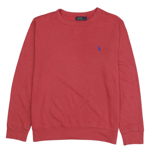 Polo Ralph Lauren 90's Lightweight Crew Neck Sweatshirt Large Red