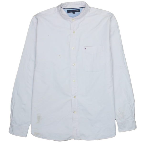 Tommy Hilfiger 90's Long Sleeve Button Up Shirt Large Pink