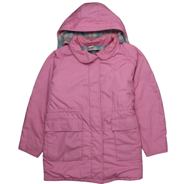 The Woolrich 90's Hooded Full Zip Up Trench Coat XLarge Pink