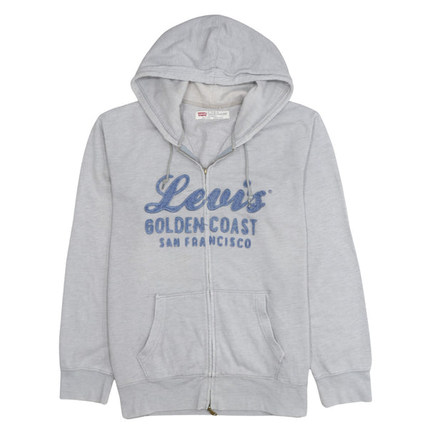 Levi Strauss &Co 90's Spellout Full Zip Up Hoodie XXLarge (2XL) Grey