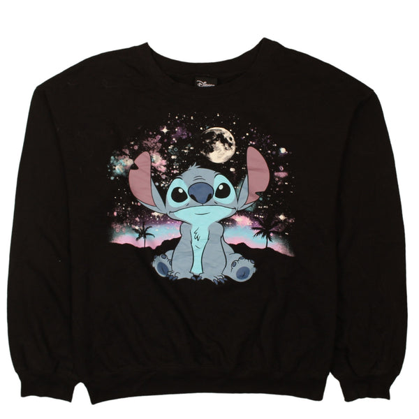 Disney 90's Lilo & Stitch Crew Neck Sweatshirt Large Black